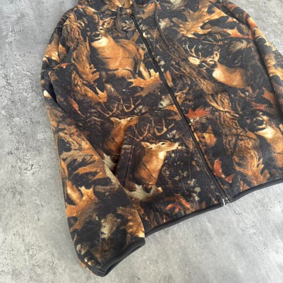 Vintage Y2K Baggy Camouflage Fleece Jacket - Picture 2 of 5